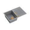 Quadron Owen 111 Zlewozmywak granitowy jednokomorowy 76x50 cm szary/miedziany HQO7650U5_PVDC1