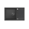 Quadron Peter 111 Zlewozmywak granitowy jednokomorowy 78x50 cm czarny/stalowy HCQP7850CZK