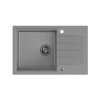 Quadron Peter 111 Zlewozmywak granitowy jednokomorowy 78x50 cm szary/stalowy HCQP7850SZK