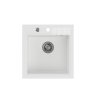 Quadron Peter 116 Zlewozmywak granitowy jednokomorowy 52x50 cm biały/stalowy HCQP5052BIK