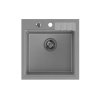 Quadron Peter 116 Zlewozmywak granitowy jednokomorowy 52x50 cm szary/stalowy HCQP5052SZK