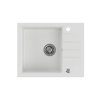 Quadron Peter 116 Zlewozmywak granitowy jednokomorowy 62x50 cm biały/stalowy HCQP6250BIK