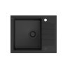 Quadron Peter 116 Zlewozmywak granitowy jednokomorowy 62x50 cm czarny/czarny HCQP6250BLM_PC