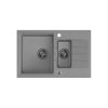 Quadron Peter 156 Zlewozmywak granitowy półtorakomorowy 78x50 cm szary/stalowy HCQP57850SZK