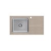 Quadron Ralph 111 Zlewozmywak stalowy granitowy jednokomorowy 78x43 cm beżowy/stalowy FUS_R7843BE