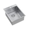Quadron Russel 90 Zlewozmywak stalowy jednokomorowy 50x40 cm stal szczotkowana HB4050BS
