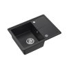 Quadron Tony 116 Zlewozmywak granitowy jednokomorowy 60x45 cm czarny black dotted HTO6045CZK