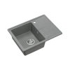 Quadron Tony 116 Zlewozmywak granitowy jednokomorowy 60x45 cm szary silver stone HTO6045SZK