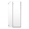 Radaway Essenza Pro White DWJ Drzwi uchylne wnękowe 100x200 cm lewe profile białe szkło przezroczyste 10099100-04-01L