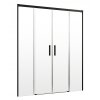Radaway Idea Black DWD Drzwi prysznicowe przesuwne wnękowe 200x200,5 cm profile czarne szkło przezroczyste 387120-54-01
