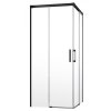 Radaway Idea Black KDD Drzwi prysznicowe przesuwne 80x200,5 cm prawe profile czarne szkło przezroczyste 387061-54-01R
