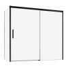 Radaway Idea Black PN DWJ+S Parawan nawannowy jednoczęściowy 170x150,5 cm prawy profile czarne szkło przezroczyste 10042170-54-01R