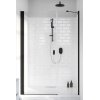 Radaway NES Black DWS I Drzwi prysznicowe wahadłowe 140x200 cm lewe profile czarne szkło przejrzyste 10028140-54-01L