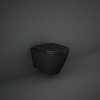 RAK Ceramics Feeling Toaleta WC 52x36 cm bez kołnierza czarny mat RST23504A