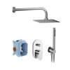 Ravak Chrome Zestaw prysznicowy podtynkowy z deszczownicą 20x20 cm chrom X07S014