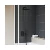 Ravak Chrome Zestaw prysznicowy podtynkowy z deszczownicą 20x20 cm czarny X07S096