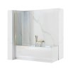 Rea Elegant Parawan nawannowy stały 1-częściowy 80x140 cm profile złote szkło przezroczyste REA-W5601