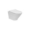 Roca Gap Round Compacto Zestaw Toaleta WC 48x35,5 cm krótka bez kołnierza + deska wolnoopadająca biała A34H0N3000