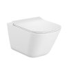 Roca Gap Zestaw Toaleta WC podwieszana 54x37,5 cm bez kołnierza + deska wolnoopadająca biały A34H472000