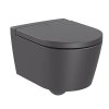 Roca Inspira Round Compacto Toaleta WC Rimless bez kołnierza krótka onyx A346528640