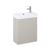 Roca Mini-N Unik Zestaw szafka podumywalkowa 45x24,9x49,6 cm fume mat + umywalka meblowa biała A852445539