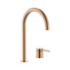 Roca Ona Bateria umywalkowa wysoka PVD rose gold z powłoką Everlux A5A389ERG0