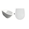 Roca Ona Zestaw Toaleta WC podwieszana Rimless bez kołnierza + deska wolnoopadająca biały A34H688000