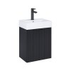 Roca Reef Unik Zestaw szafka podumywalkowa 43,4x30,5x50 cm czarny mat + umywalka meblowa biała A852446532