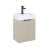 Roca Reef Unik Zestaw szafka podumywalkowa 43,4x30,5x50 cm fume mat + umywalka meblowa biała A852446539