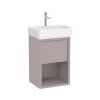 Roca Tura Unik Compacto Zestaw szafka podumywalkowa 45x36x60 cm szara + umywalka meblowa biała A852023559