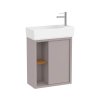 Roca Tura Unik Compacto Zestaw szafka podumywalkowa 50x27,5x60 cm szara + umywalka meblowa biała A852022559