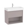 Roca Tura Unik Zestaw szafka podumywalkowa 80x43x60 cm szara + umywalka meblowa biała A852030559