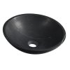 Sapho Blok Umywalka nablatowa 40 cm kamienna czarny Marquin mat 2401-35
