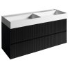 Sapho Filena Szafka podumywalkowa 118x43x51,5 cm czarny mat strip FID1212BS