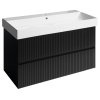 Sapho Filena Szafka podumywalkowa 95x43x51,5 cm czarny mat strip FID1210BS