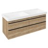 Sapho Sitia Szafka podumywalkowa podwójna 116x44,1x50 cm dąb alabama SI120-2222