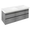 Sapho Sitia Szafka podumywalkowa podwójna 116x44,1x50 cm dąb srebrny SI120-1111