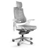 Unique Wau fotel biurowy biały/elastomer szary W-609-W-TPE-8