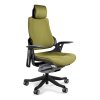 Unique Wau fotel biurowy czarny/tkanina olive W-609-B-BL411