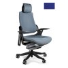 Unique Wau fotel biurowy czarny/tkanina royalblue W-609-B-BL415