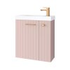 UpTrend Nook Zestaw Szafka podumywalkowa 55x22x65 cm Rose mat/uchwyty miedź + umywalka meblowa biała 010-SU55-10+TR41366
