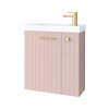 UpTrend Nook Zestaw Szafka podumywalkowa 55x22x65 cm Rose mat/uchwyty złoto + umywalka meblowa biała 010-SU55-09+TR41366