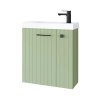 UpTrend Nook Zestaw Szafka podumywalkowa 55x22x65 cm szałwia mat/uchwyty czarny mat + umywalka meblowa biała 010-SU55-08+TR41366