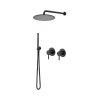 Vema Maira Zestaw prysznicowy podtynkowy z deszczownicą 20 cm czarny mat MAIZES80/CZAR