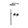 Vema Maira Zestaw prysznicowy podtynkowy z deszczownicą 30 cm czarny mat MAIZES90/CZAR