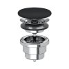 Villeroy & Boch Korek do umywalki bez przelewu czarny Pure Black z powłoką CeramicPlus 680800R7