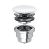 Villeroy & Boch Korek do umywalki bez przelewu biały Stone White z powłoką CeramicPlus 680800RW