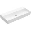 Villeroy & Boch Memento 2.0 Umywalka wisząca 100x47 cm bez otworu na baterię bez przelewu z powłoką CeramicPlus weiss alpin 4A221FR1