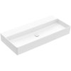 Villeroy & Boch Memento 2.0 Umywalka wisząca 100x47 cm bez otworu na baterię bez przelewu z powłoką CeramicPlus weiss alpin 4A22A3R1