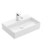 Villeroy & Boch Memento 2.0 Umywalka wisząca 60x42 cm z otworem na baterię bez przelewu biały mat z powłoką CeramicPlus 4A2261RW